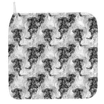 Black And White Jellyfish Pattern Print Hand Towel