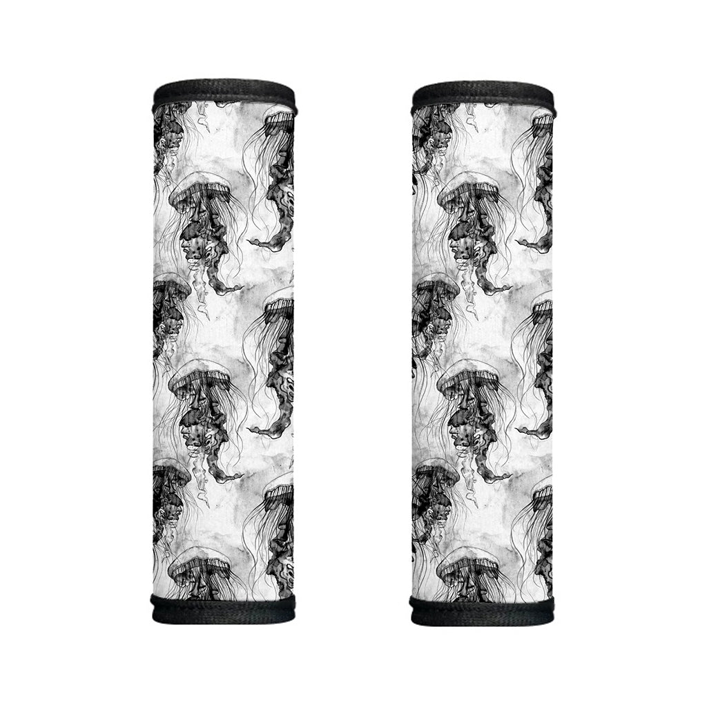Black And White Jellyfish Pattern Print Handle Covers