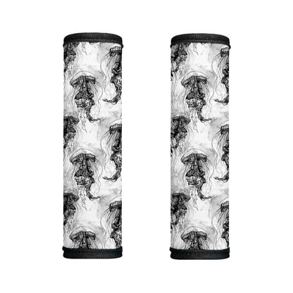 Black And White Jellyfish Pattern Print Handle Covers