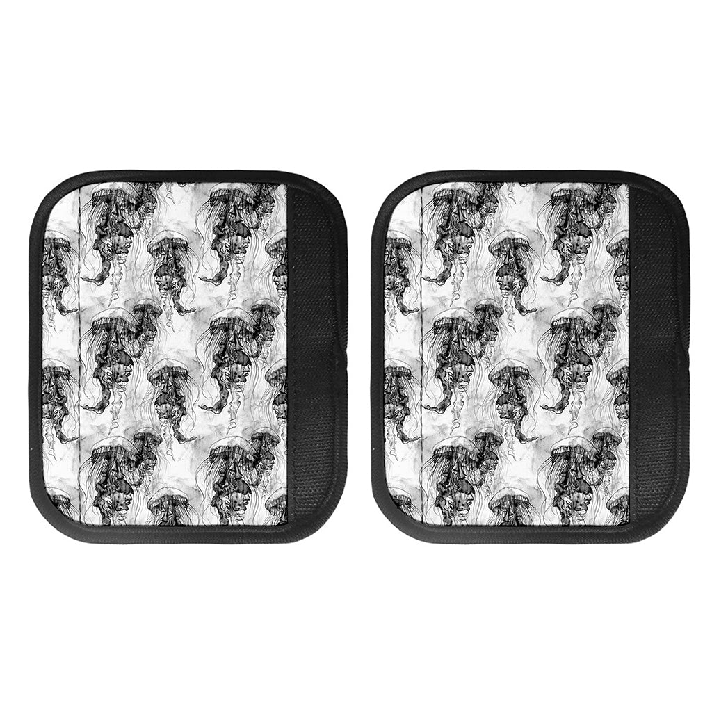 Black And White Jellyfish Pattern Print Handle Covers