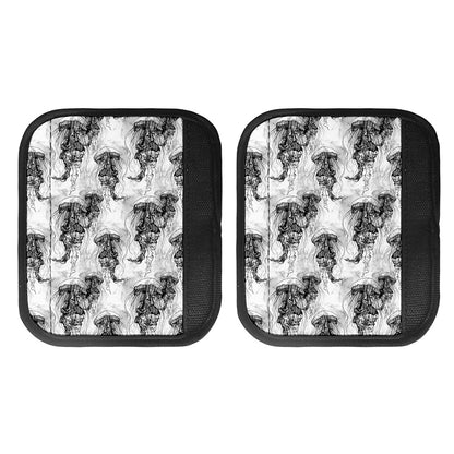 Black And White Jellyfish Pattern Print Handle Covers