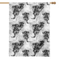 Black And White Jellyfish Pattern Print House Flag