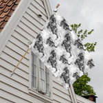 Black And White Jellyfish Pattern Print House Flag