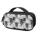 Black And White Jellyfish Pattern Print Insulin Cooler Travel Case
