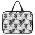 Black And White Jellyfish Pattern Print Laptop Sleeve With Handle