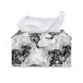 Black And White Jellyfish Pattern Print Leather Tissue Box Cover