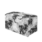 Black And White Jellyfish Pattern Print Leather Tissue Box Cover