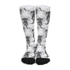 Black And White Jellyfish Pattern Print Long Socks