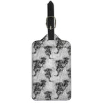 Black And White Jellyfish Pattern Print Luggage Tag