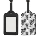 Black And White Jellyfish Pattern Print Luggage Tag