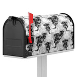 Black And White Jellyfish Pattern Print Mailbox Cover