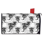 Black And White Jellyfish Pattern Print Mailbox Cover