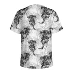 Black And White Jellyfish Pattern Print Men's Sports T-Shirt