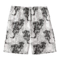 Black And White Jellyfish Pattern Print Men's Swim Trunks