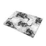 Black And White Jellyfish Pattern Print Pet Cooling Mat Cover