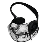 Black And White Jellyfish Pattern Print Pet Sling Carrier