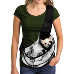 Black And White Jellyfish Pattern Print Pet Sling Carrier