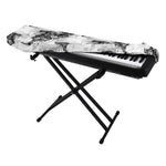 Black And White Jellyfish Pattern Print Piano Keyboard Cover