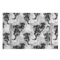 Black And White Jellyfish Pattern Print Placemat