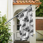 Black And White Jellyfish Pattern Print Polyester Flag