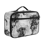 Black And White Jellyfish Pattern Print Portable Lunch Bag