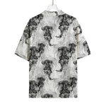 Black And White Jellyfish Pattern Print Rayon Hawaiian Shirt