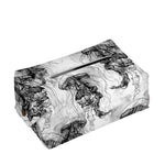 Black And White Jellyfish Pattern Print Rectangle Tissue Box Cover