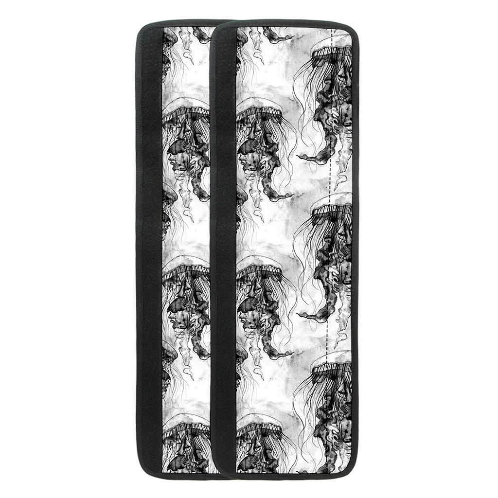 Black And White Jellyfish Pattern Print Refrigerator Handle Covers