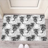 Black And White Jellyfish Pattern Print Rubber Doormat