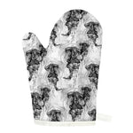 Black And White Jellyfish Pattern Print Single Oven Mitt