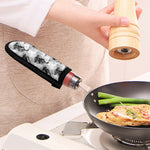 Black And White Jellyfish Pattern Print Skillet Handle Cover