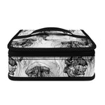 Black And White Jellyfish Pattern Print Small Lunch Bag