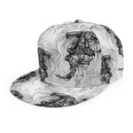 Black And White Jellyfish Pattern Print Snapback Cap