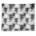 Black And White Jellyfish Pattern Print Tapestry