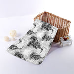 Black And White Jellyfish Pattern Print Towel