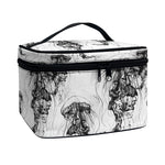 Black And White Jellyfish Pattern Print Travel Makeup Bag