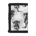 Black And White Jellyfish Pattern Print Trifold Wallet