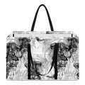 Black And White Jellyfish Pattern Print Utility Tote Bag