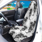 Black And White Jellyfish Pattern Print Waterproof Car Seat Cover