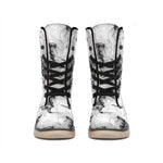 Black And White Jellyfish Pattern Print Winter Boots