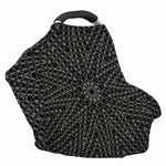Black And White Kaleidoscope Print Baby Seat Cover