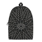 Black And White Kaleidoscope Print Backpack