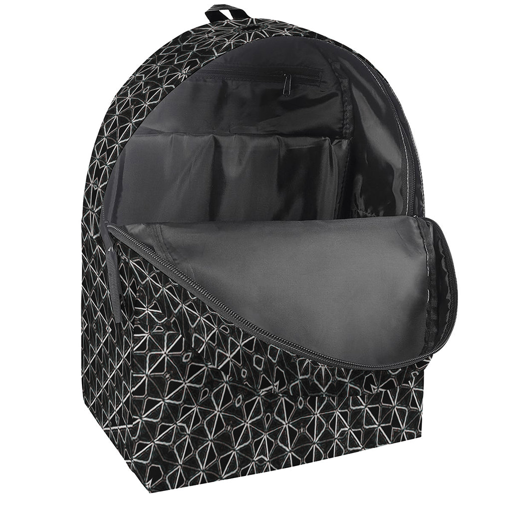 Black And White Kaleidoscope Print Backpack