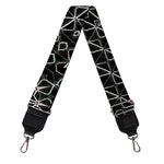 Black And White Kaleidoscope Print Bag Strap