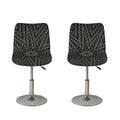 Black And White Kaleidoscope Print Bar Stool Covers