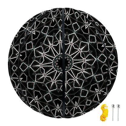 Black And White Kaleidoscope Print Basketball