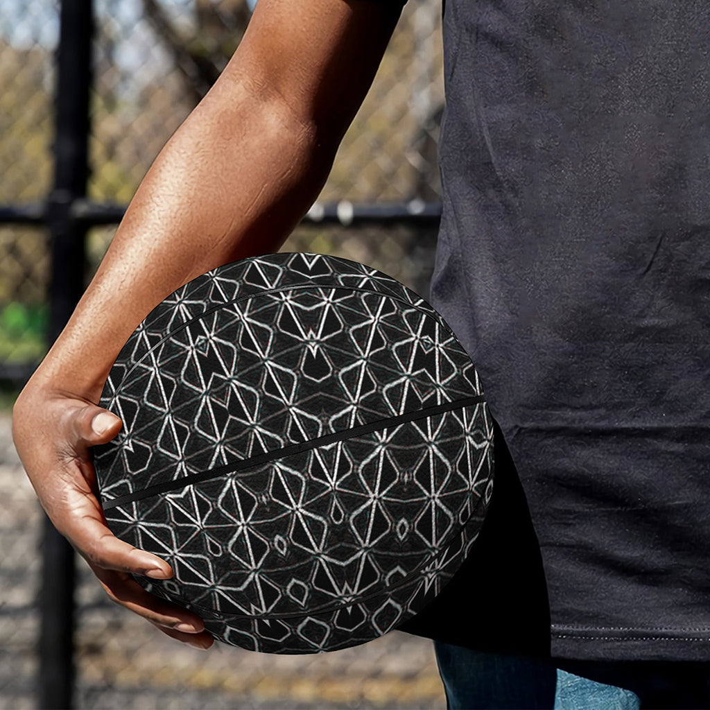 Black And White Kaleidoscope Print Basketball