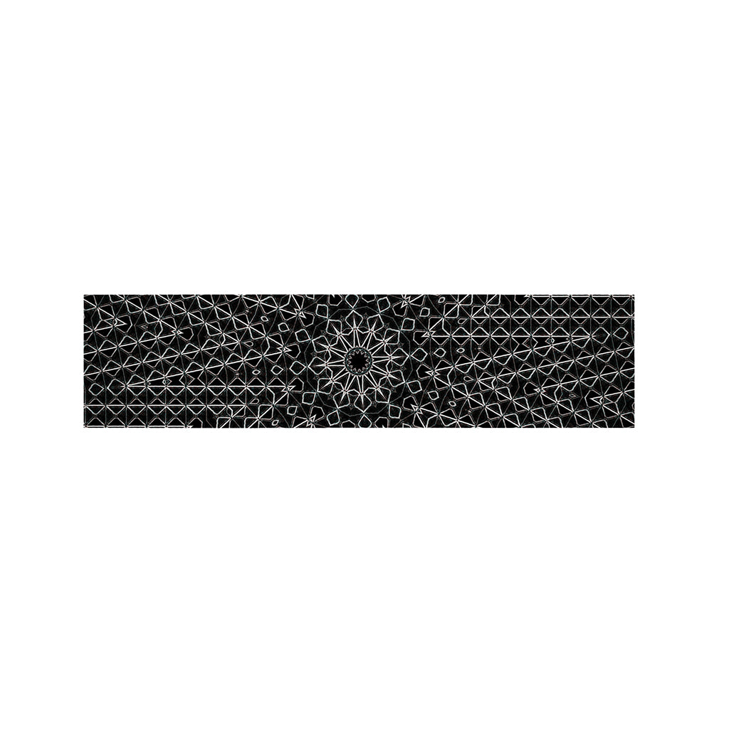 Black And White Kaleidoscope Print Bed Runner