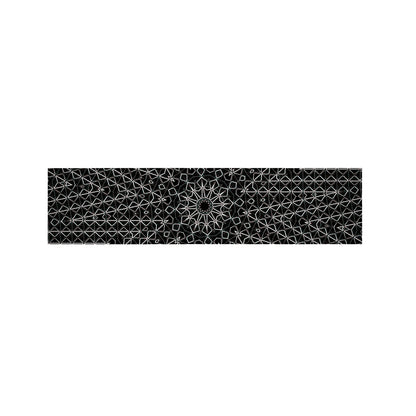 Black And White Kaleidoscope Print Bed Runner