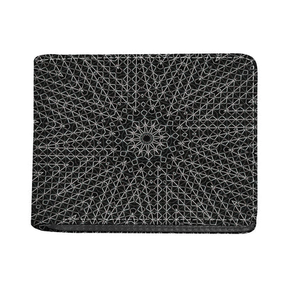 Black And White Kaleidoscope Print Bifold Wallet